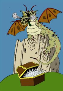 Chasse-au-tresor-a-la-maison-de-Broue-dragon-Broue-©XB Chasse au trésor de la Maison de Broue